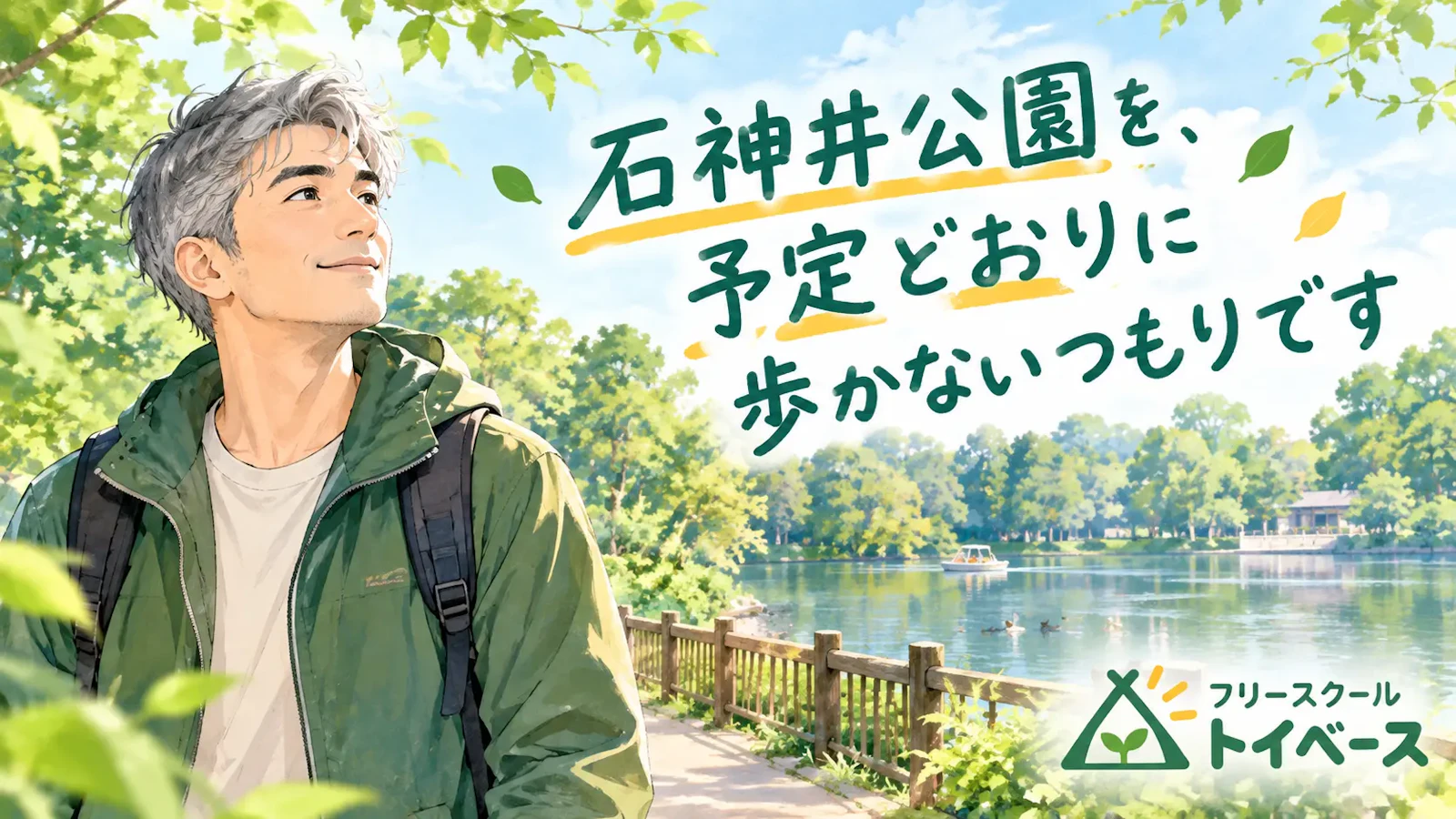 石神井公園を、予定どおりに歩かないつもりです